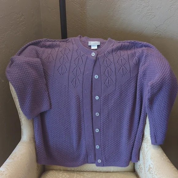 Blair Sweaters Lg Blair Acrylic Light Purple Sweater Poshmark